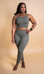 JOI EVERYDAY RIBBED SET OLIVE